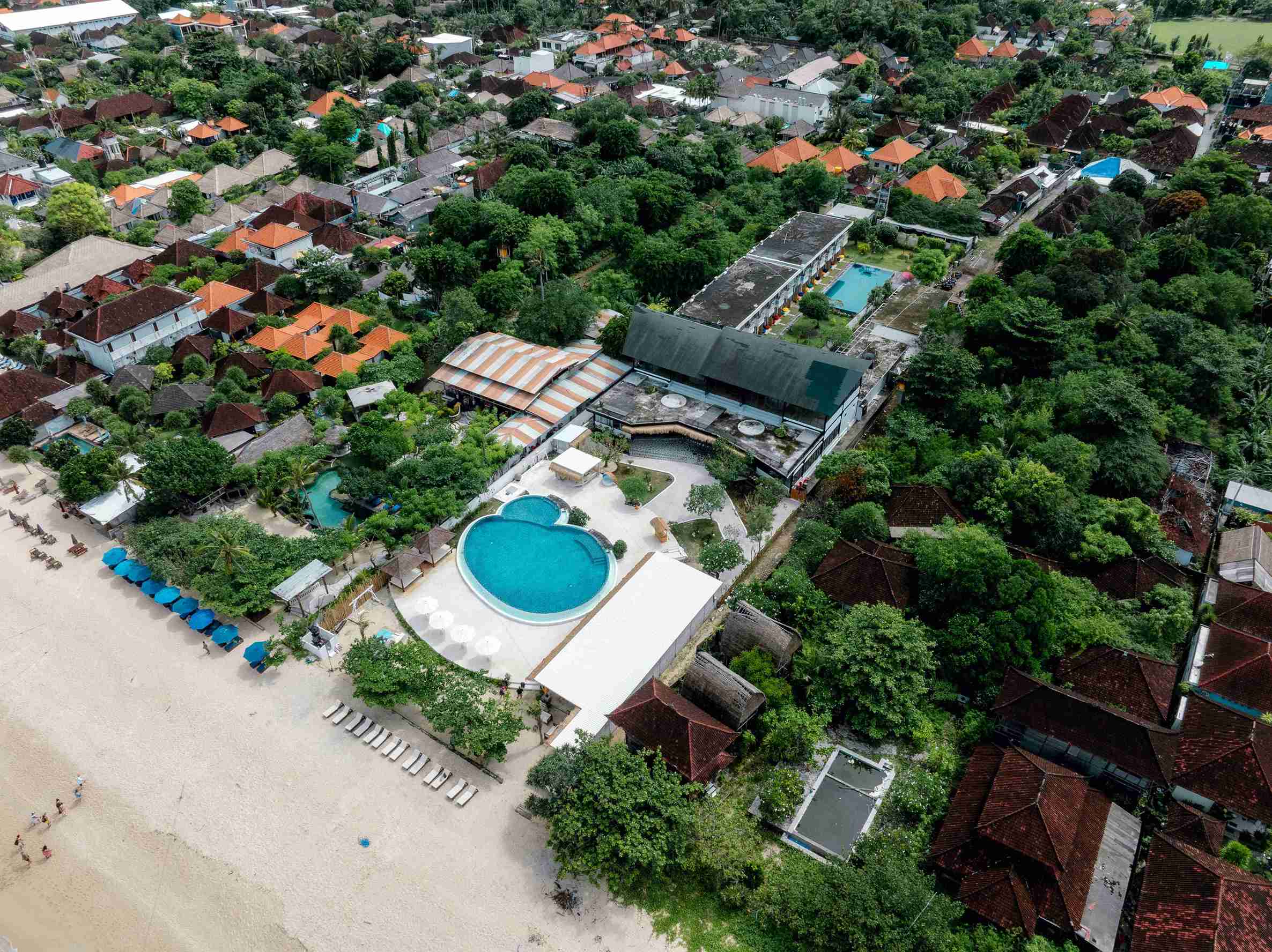 Drone view of the hotel